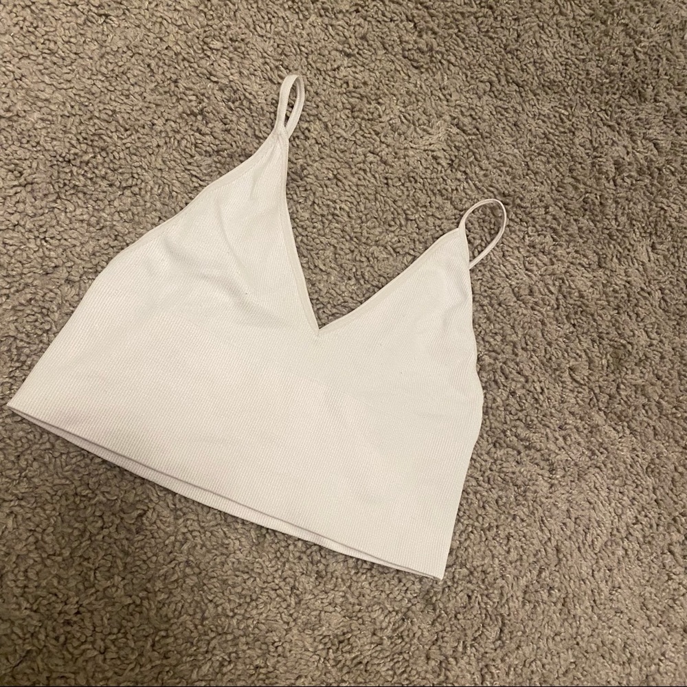 Aritzia Ribbed Cami In White Size XS/S